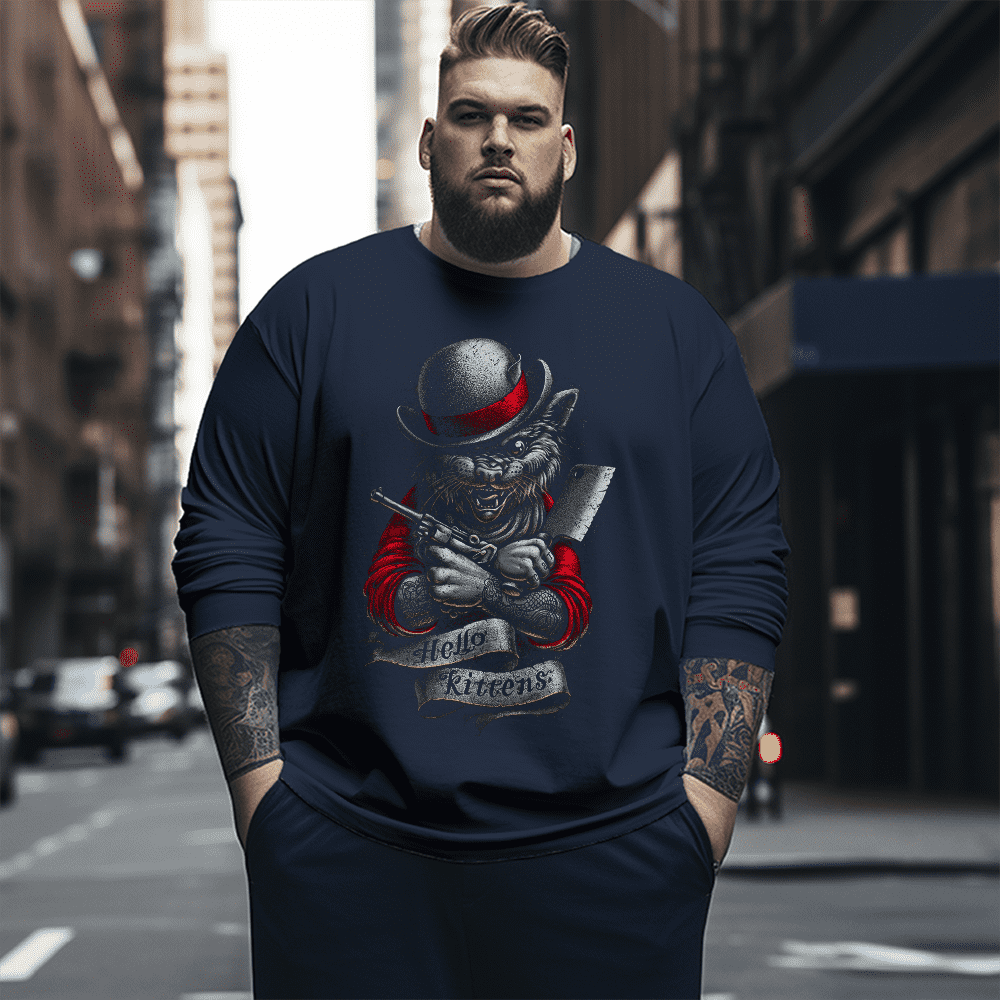 Hello Kittens Plus Size Long Sleeve T-Shirt