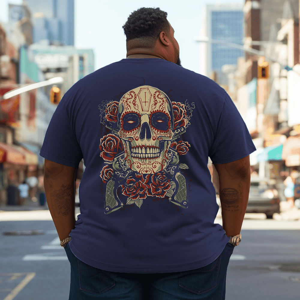 Caveira Mexicana Tattoo Plus Size T-Shirt