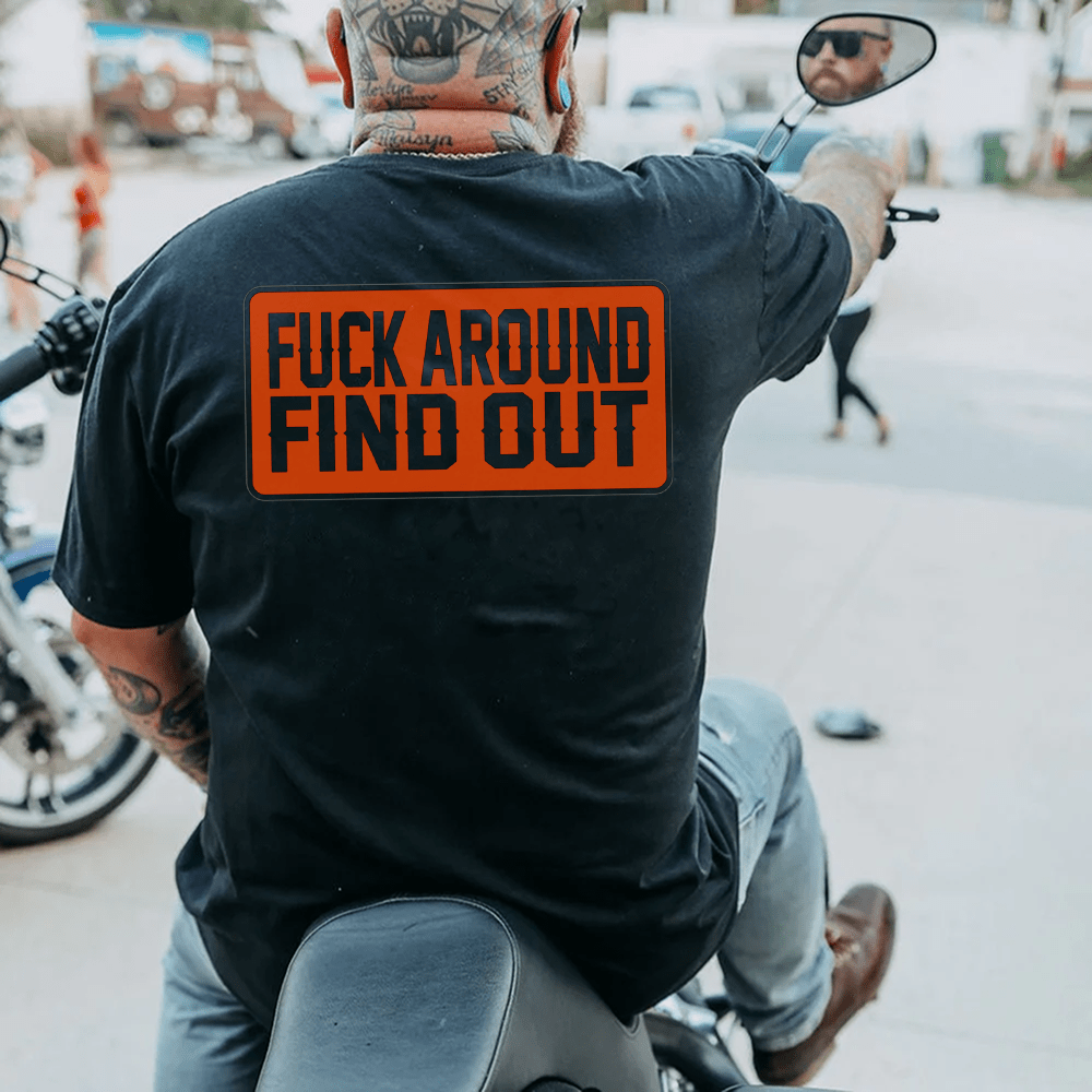 Fu*k Around Find Out Plus Size Men T-Shirt