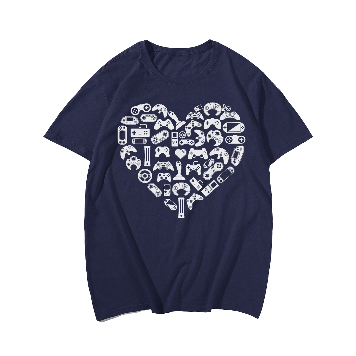 Men Gamer T-Shirt Valentine's Day Shirts, Men Plus Size Oversize T-shirt for Big & Tall Man