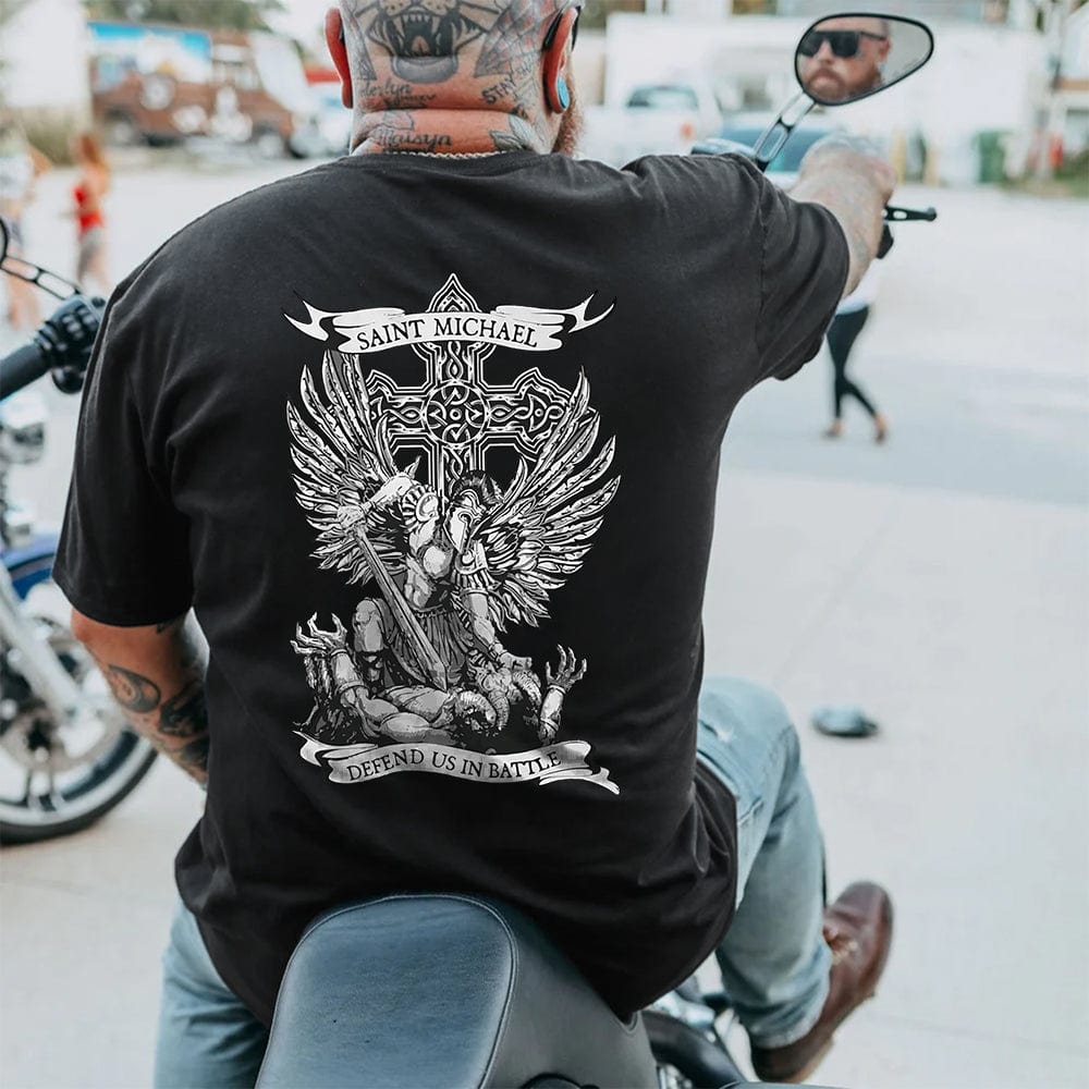 Saint Michael Defend Us Plus Size T-Shirt