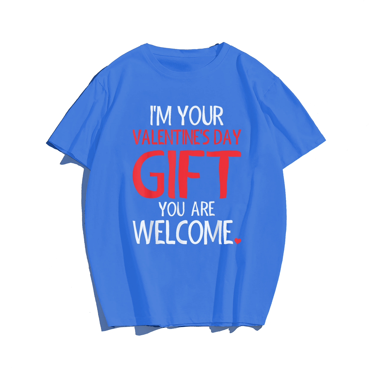 Im Your Valentine Valentines Day Funny V-day Pajama T-Shirt, Men Plus Size Oversize T-shirt for Big & Tall Man