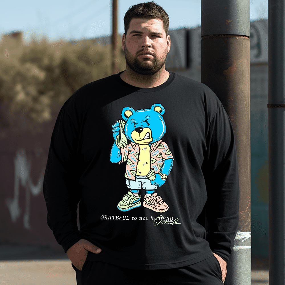 Money is Everything Bear Plus Size Long Sleeve T-Shirt