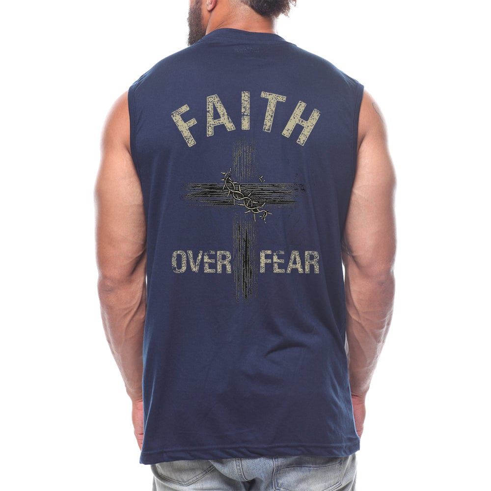 Faith Over Fear Back fashion Sleeveless