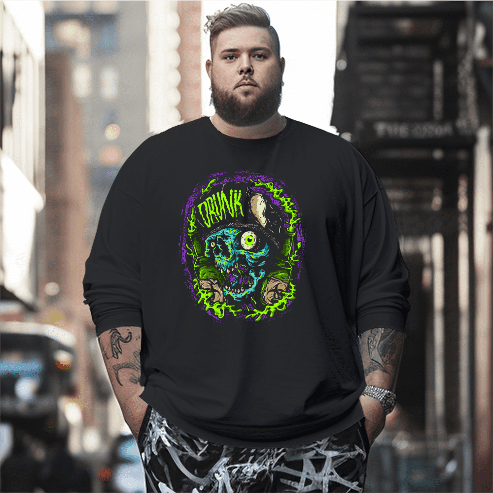 Drvnk Plus Size Long Sleeve T-Shirt