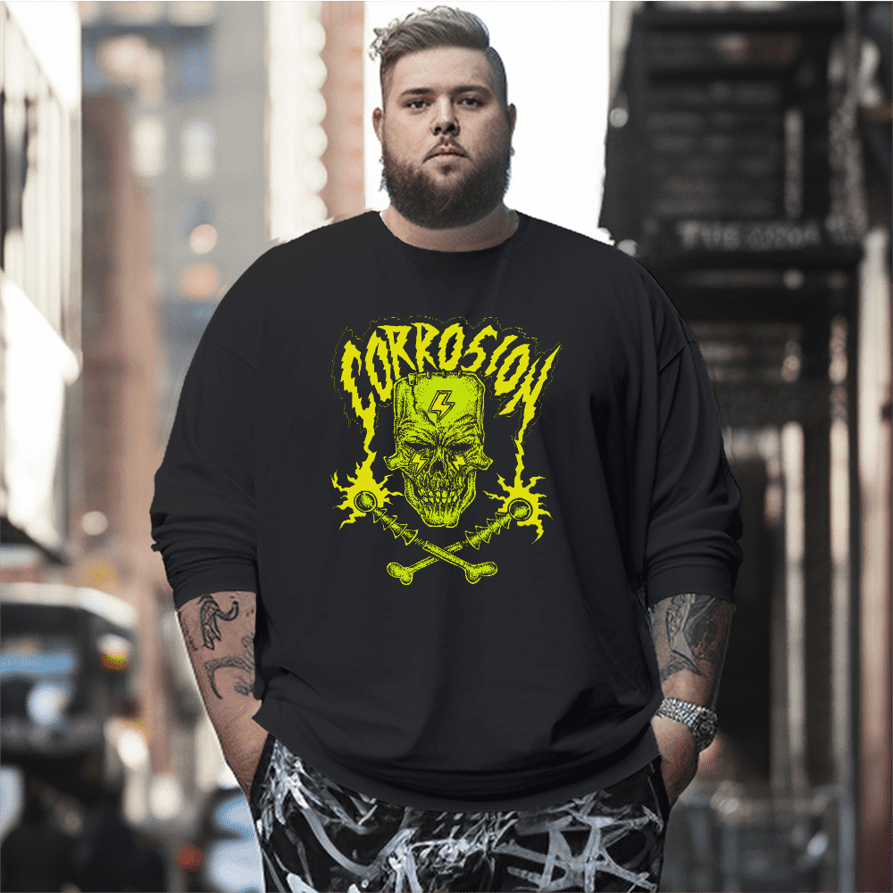 Corrosion Plus Size Long Sleeve T-Shirt