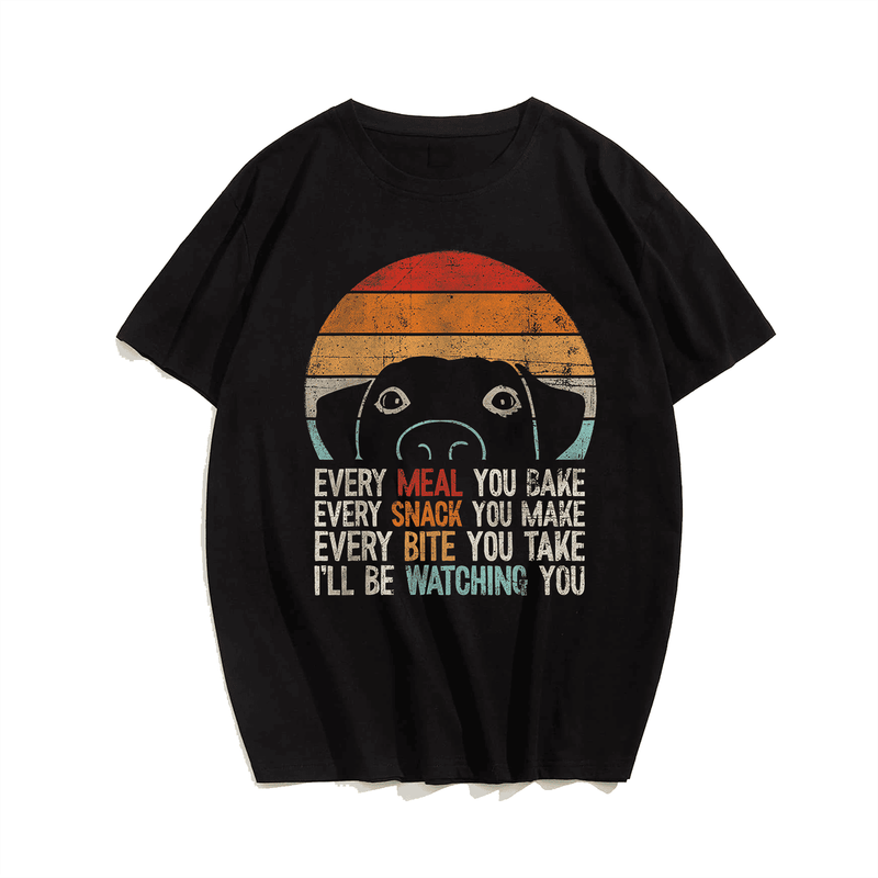 Retro Dog, Dog Owner, Dog Humor, Dog Lover T-Shirt, Plus Size T-shirt for Big & Tall Man