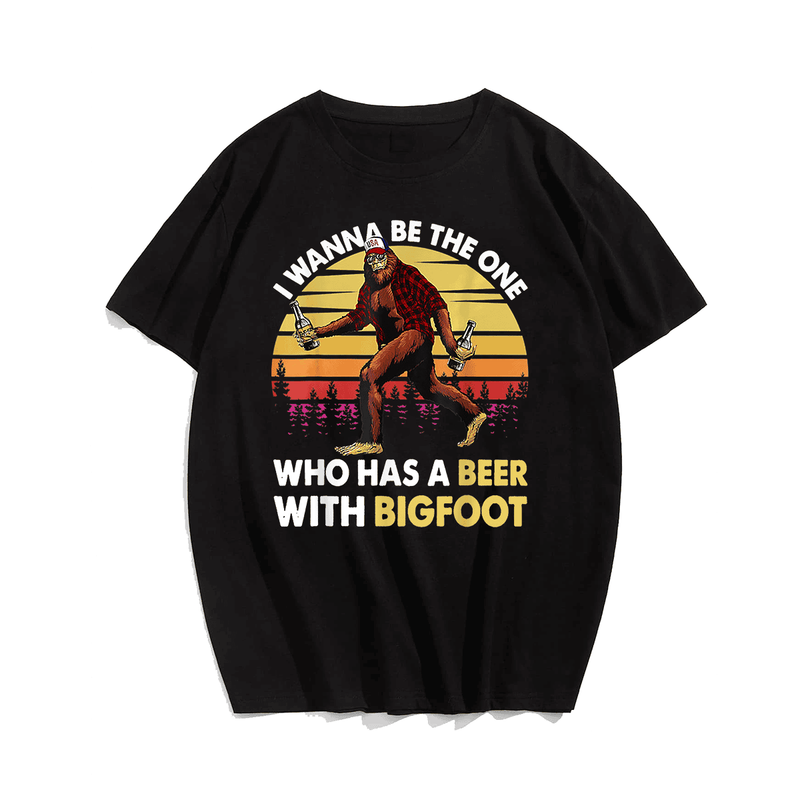 Bigfoot Men Plus Size T-Shirt for Big & Tall