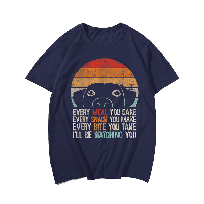 Retro Dog, Dog Owner, Dog Humor, Dog Lover T-Shirt, Plus Size T-shirt for Big & Tall Man