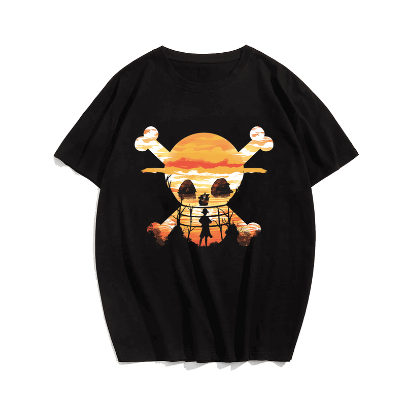 Anime Graphic 3# T-Shirt, Plus Size Oversize T-shirt for Big & Tall Man