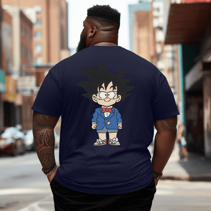 GOKU x Conan Anime Plus Size Men T-Shirt