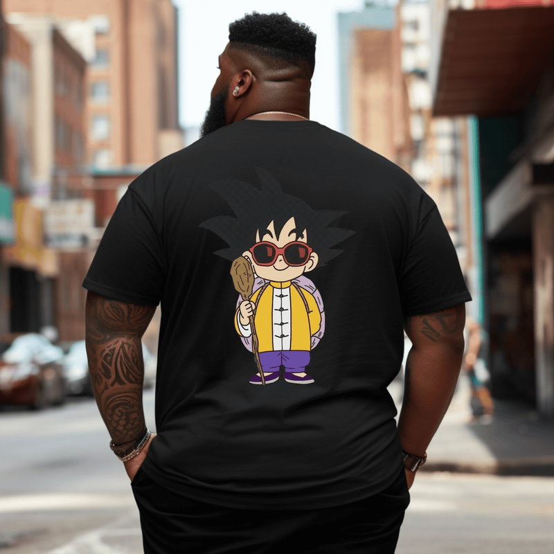 GOKU x Master Roshi Anime Plus Size Men T-Shirt