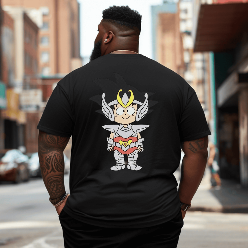 GOKU x Seiya Anime Plus Size Men T-Shirt