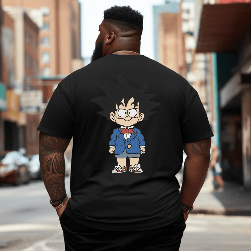 GOKU x Conan Anime Plus Size Men T-Shirt