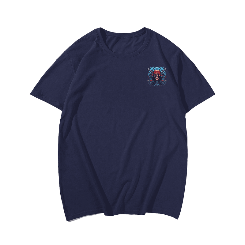 Pirate Portrait T-Shirt, Oversized T-Shirt for Big and Tall