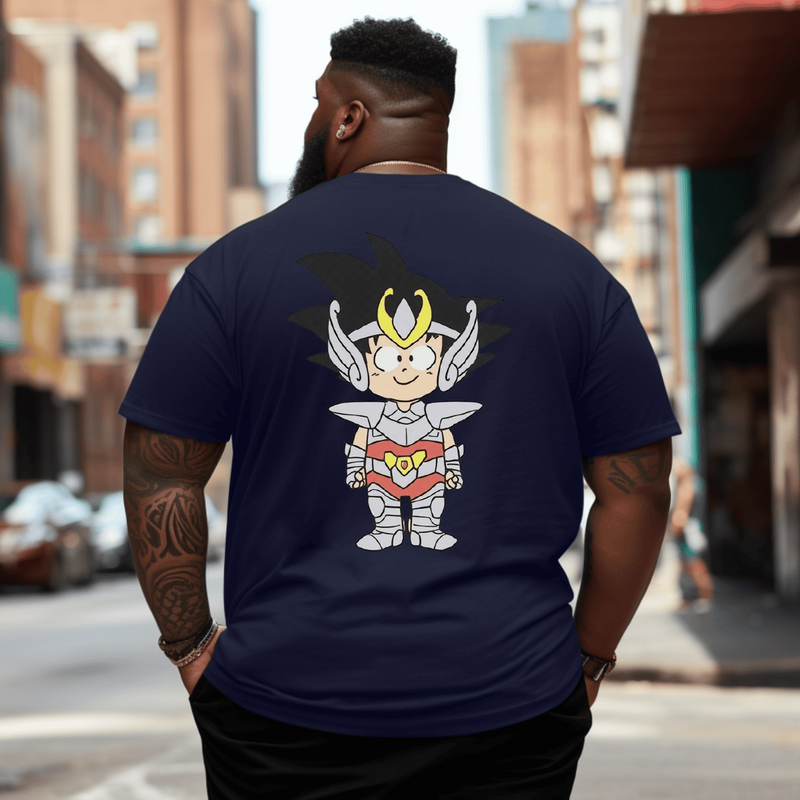 GOKU x Seiya Anime Plus Size Men T-Shirt