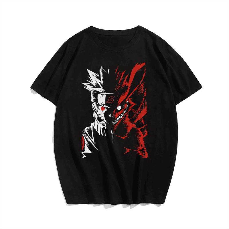 Anime Graphic T-Shirt, Plus Size Oversize T-shirt for Big & Tall Man