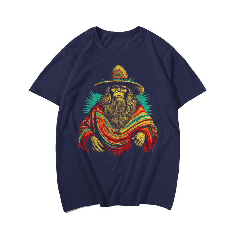 Bigfoot Plus Size Men T-Shirt, Men Plus Size Oversize T-shirt for Big & Tall