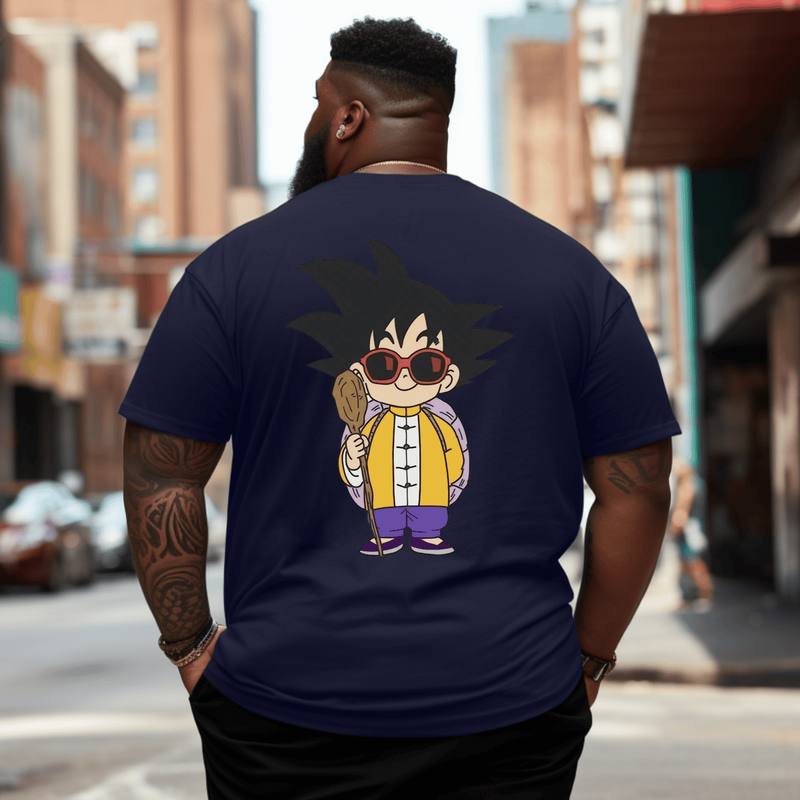 GOKU x Master Roshi Anime Plus Size Men T-Shirt