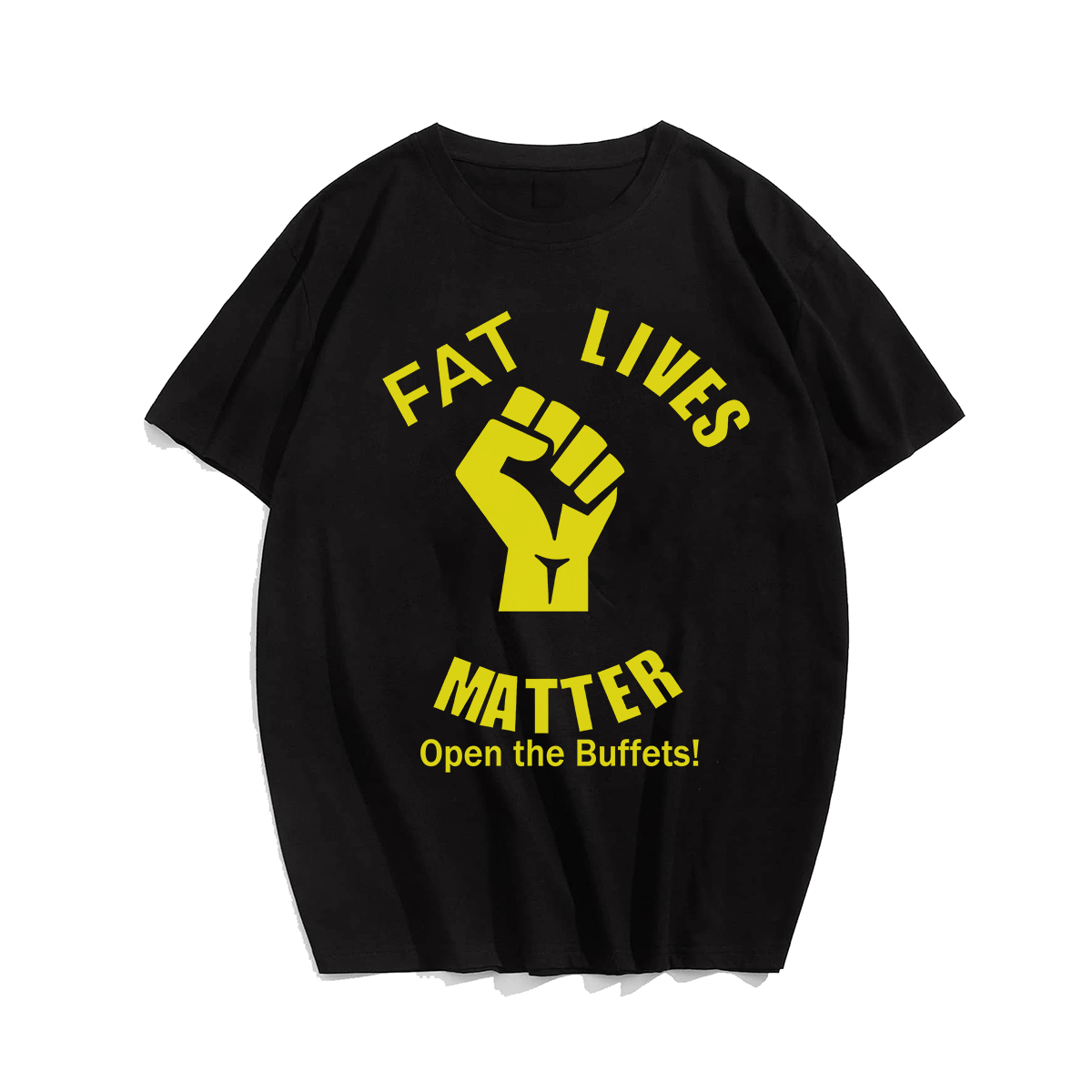 Fat Lives Matter T-shirt for Men, Oversize Plus Size Big & Tall Man Clothing