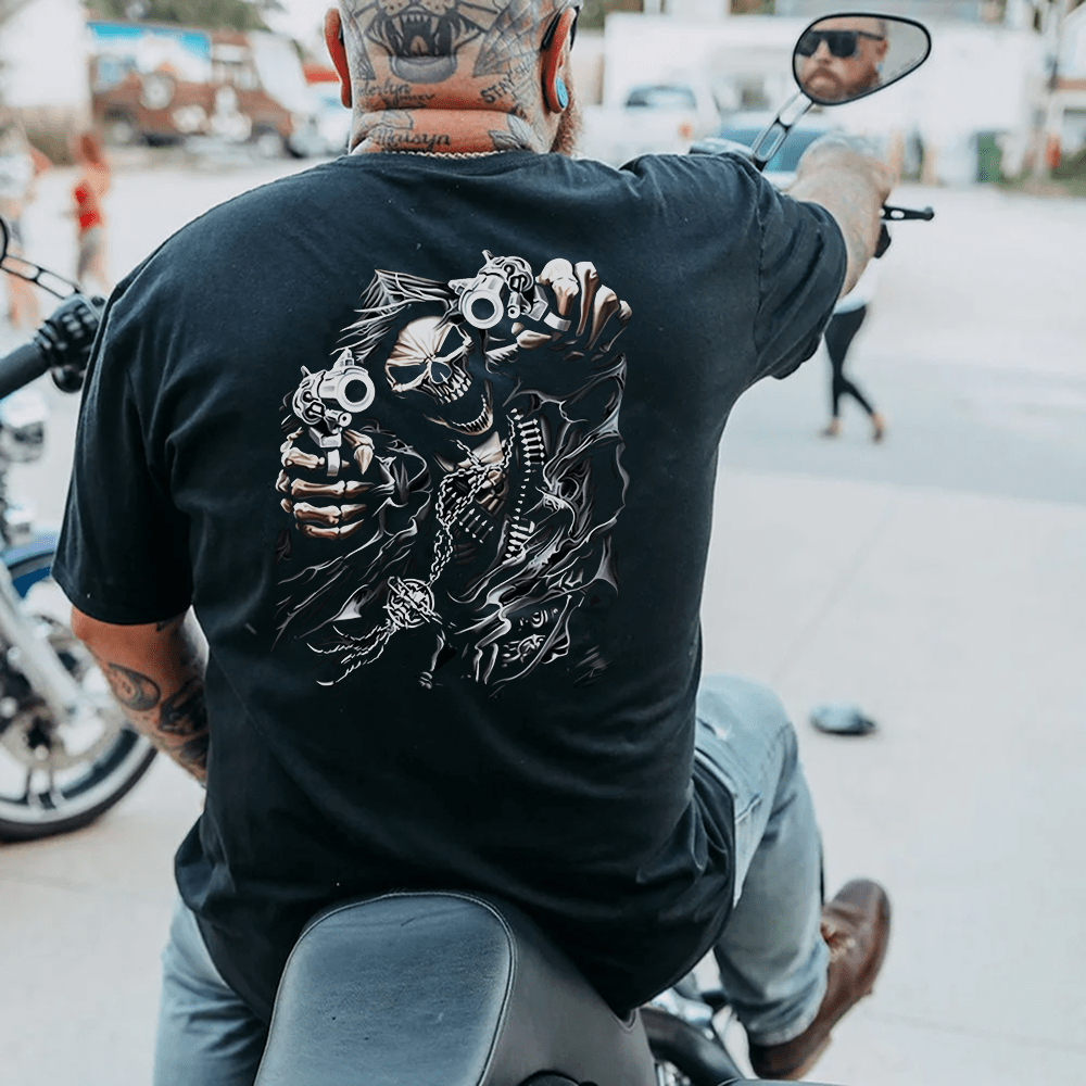 Gangster Skeleton Plus Size T-Shirt