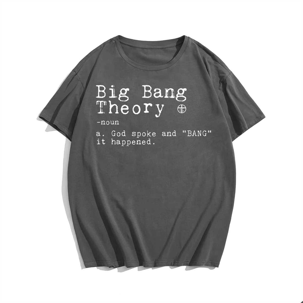 Big Bang Theory, Creative Men Plus Size Oversize T-shirt for Big & Tall Man