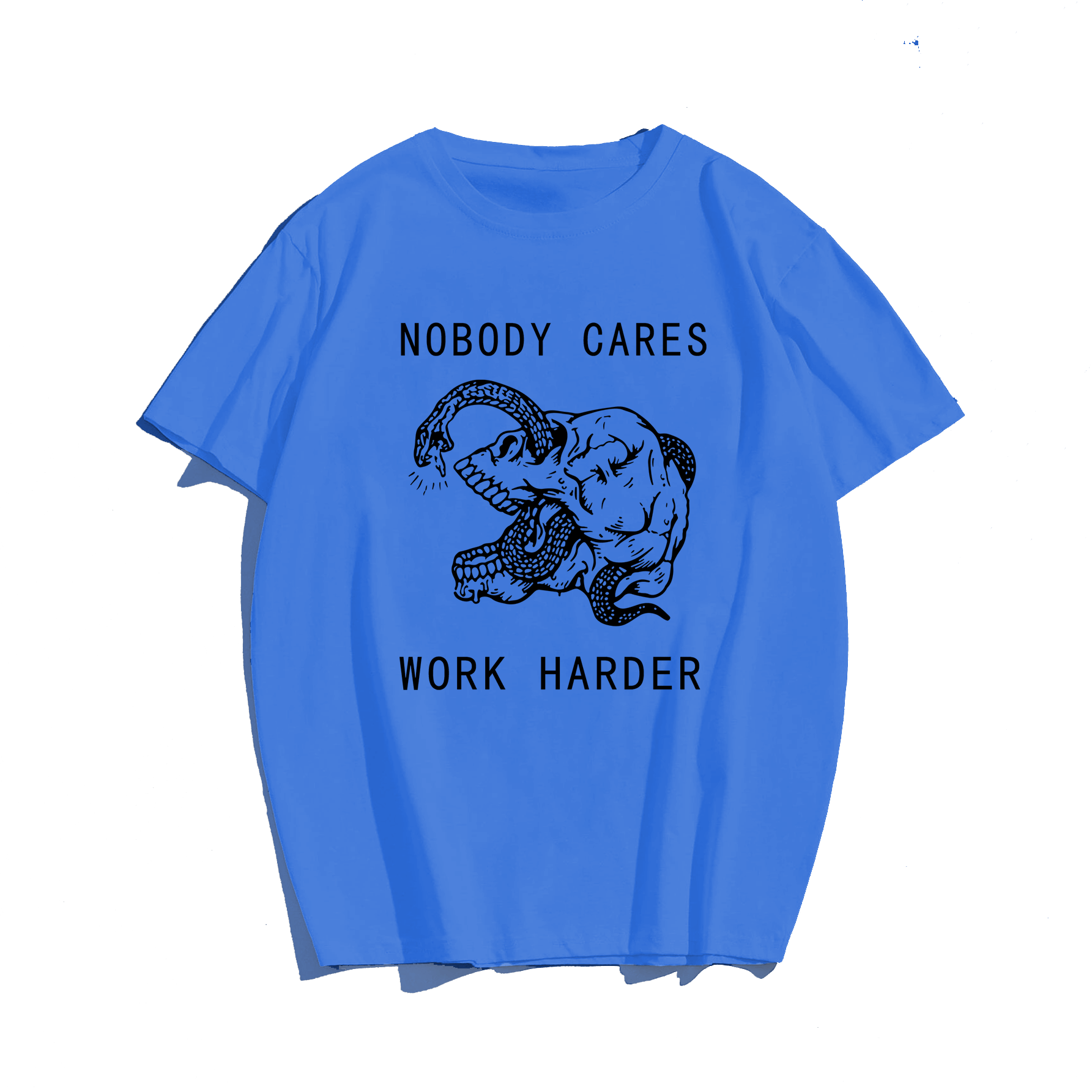 Nobody Cares Work Harder Skull T-Shirts
