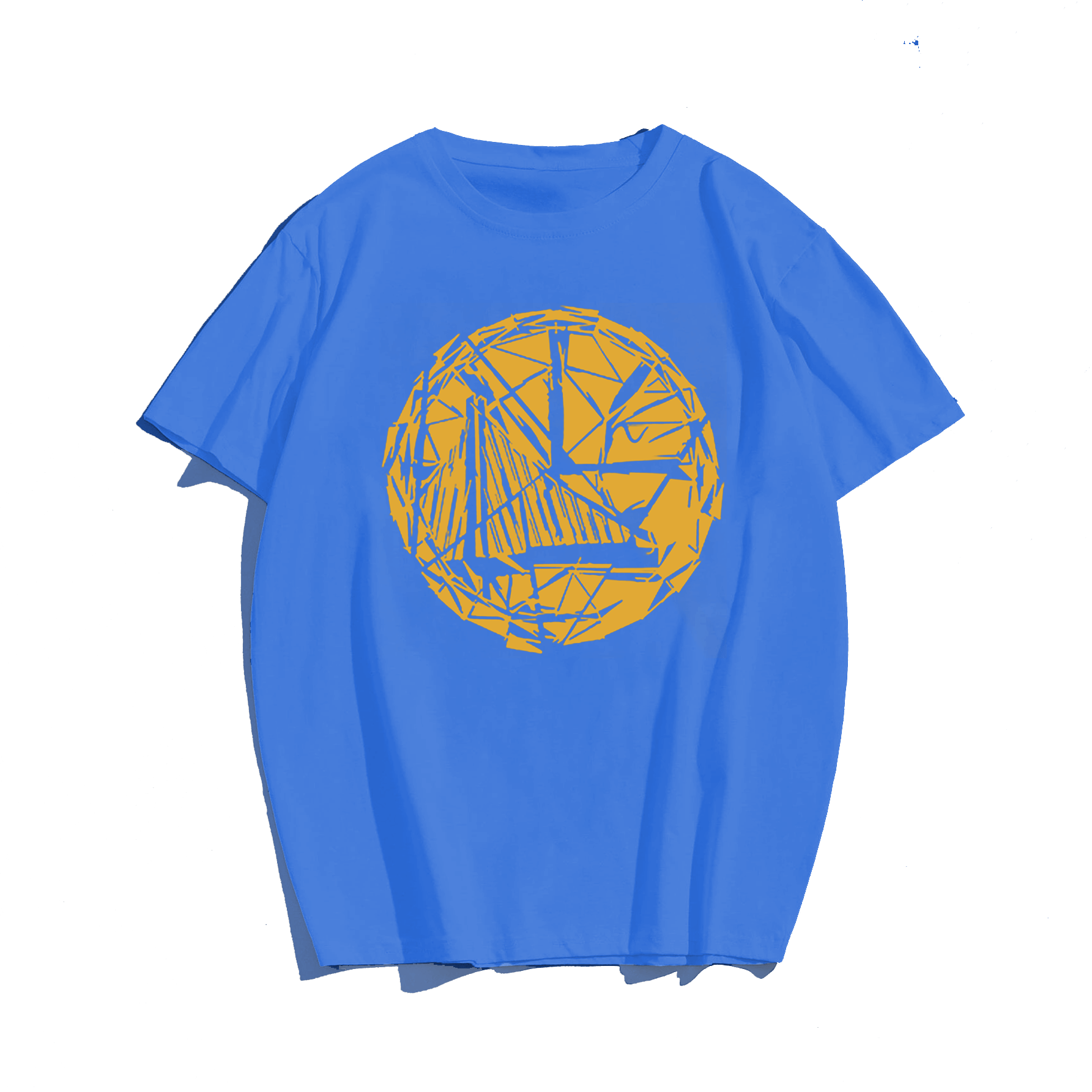 Creative Hand-painted Cotton T-shirt, Creative Men Plus Size Oversize T-shirt for Big & Tall Man