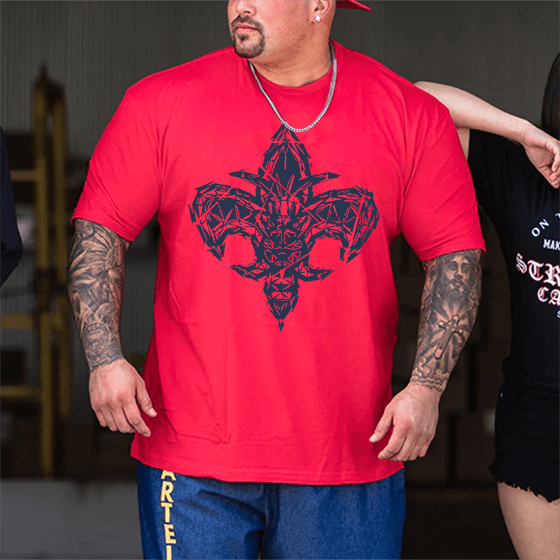 Original Hand-Painted Hornets Cotton T-Shirt, Creative Men Plus Size Oversize T-shirt for Big & Tall Man