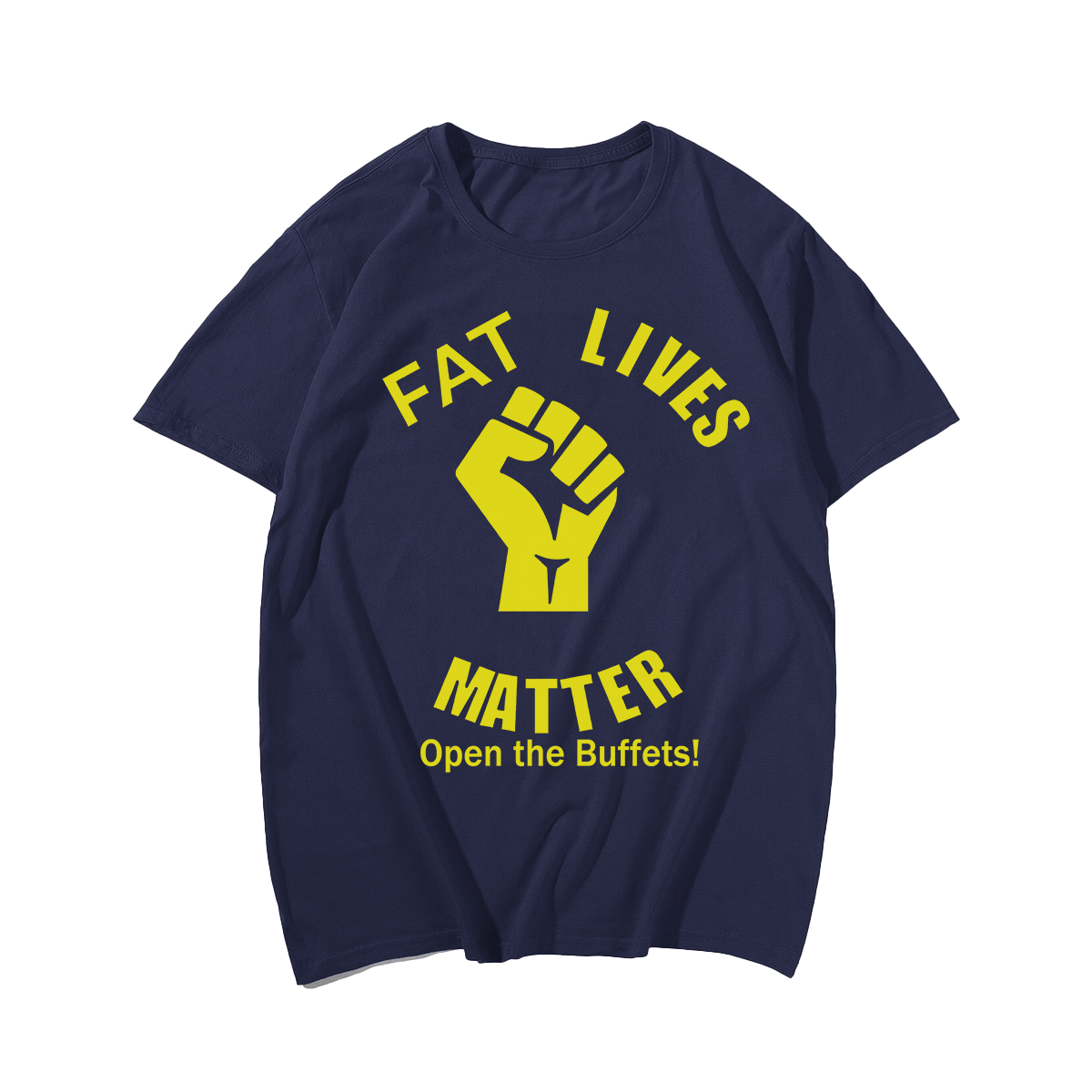 Fat Lives Matter T-shirt for Men, Oversize Plus Size Big & Tall Man Clothing