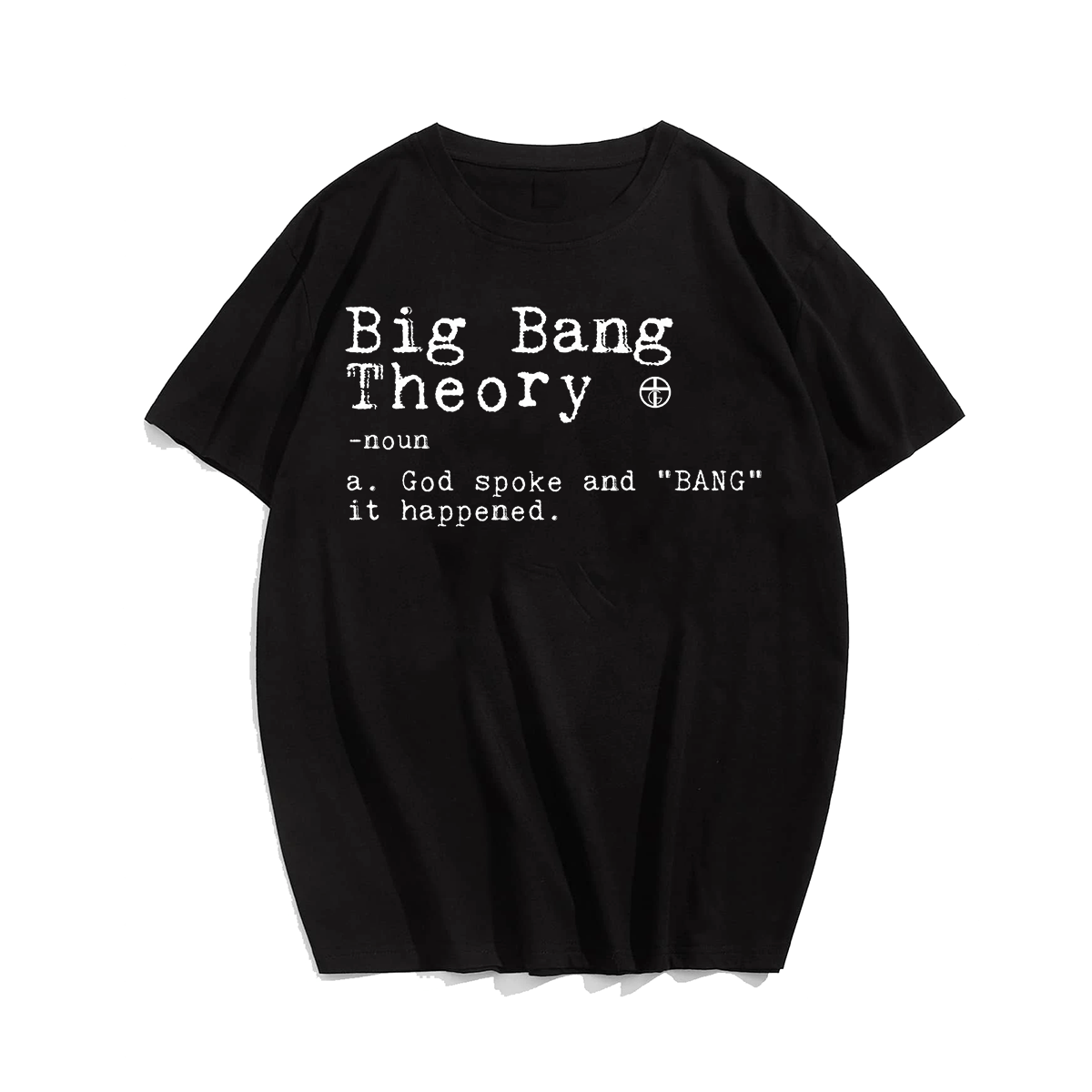 Big Bang Theory, Creative Men Plus Size Oversize T-shirt for Big & Tall Man