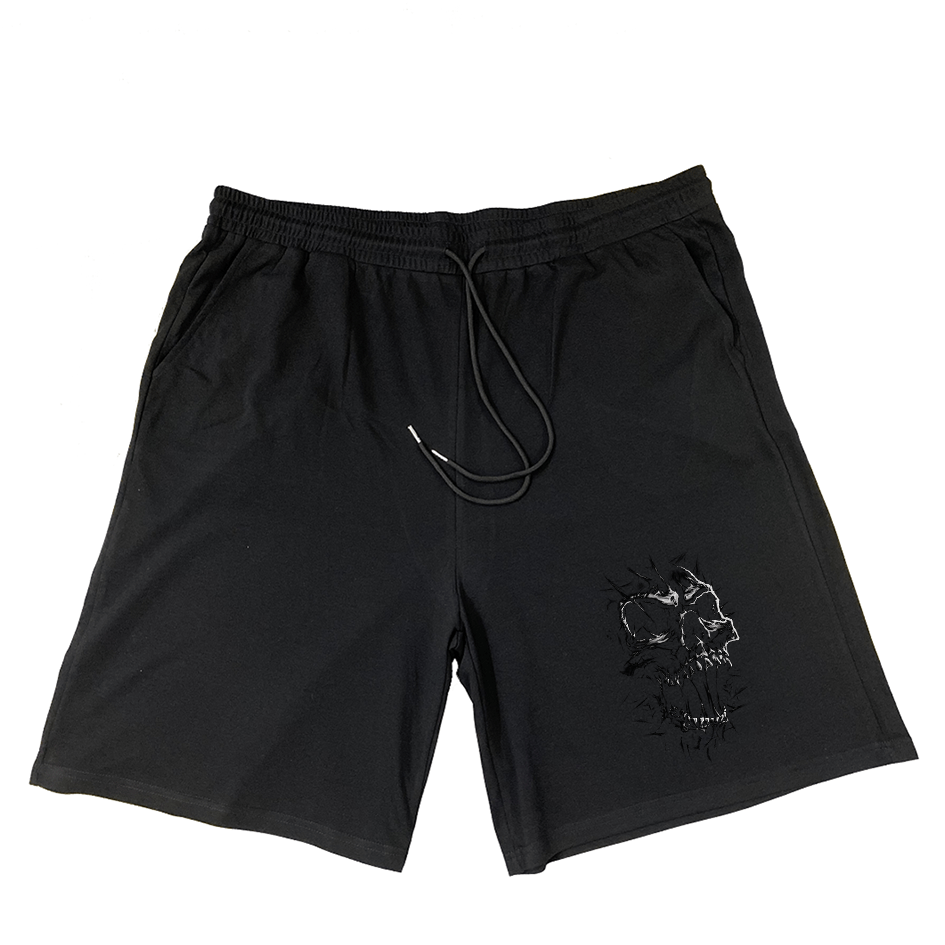Skull Silhouette Plus Size Shorts