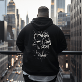 Skull Silhouette  Men's Plus Size Hoodie