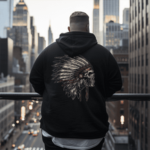 EARTH TONES HEADDRESS Men's Plus Size Hoodie