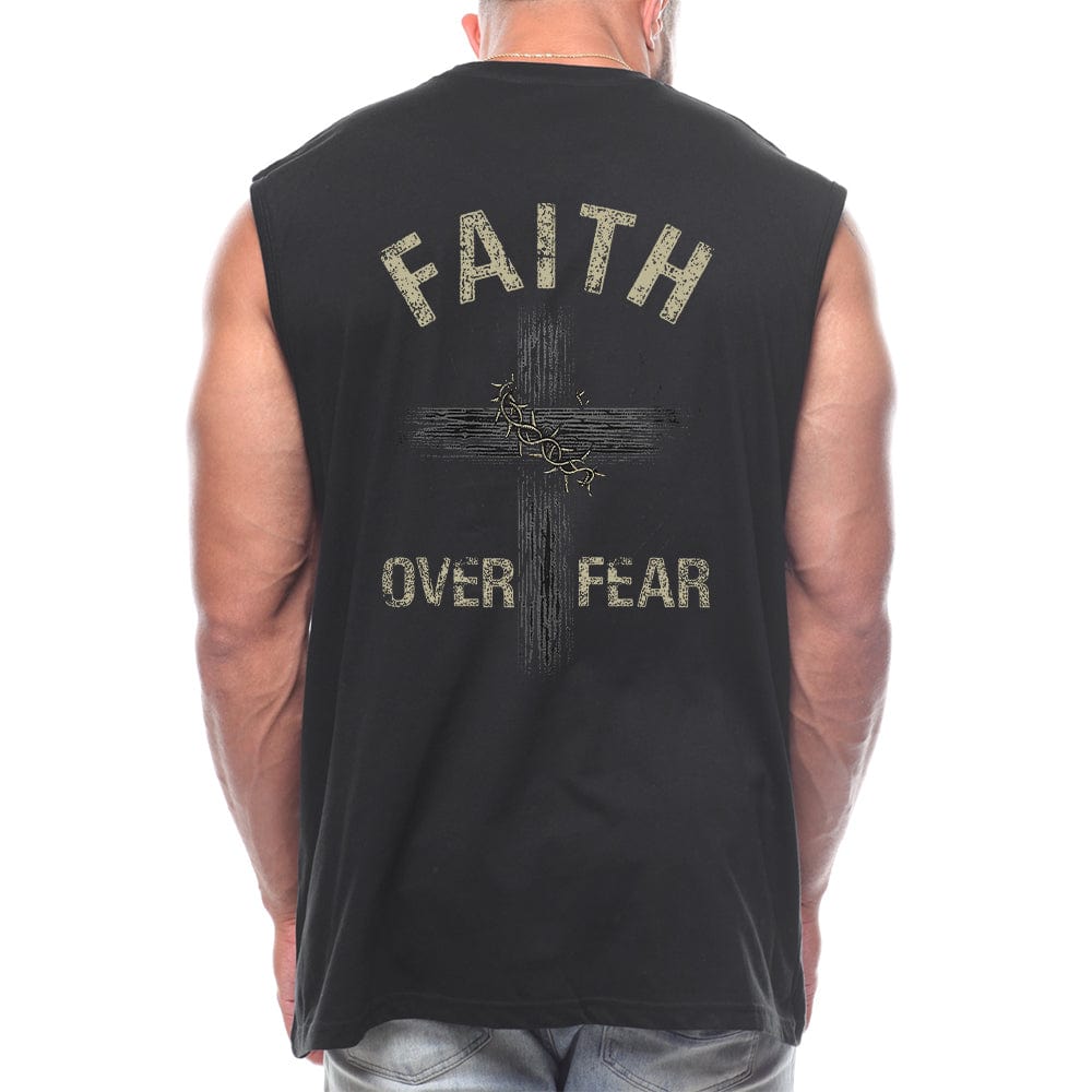 Faith Over Fear Back fashion Sleeveless
