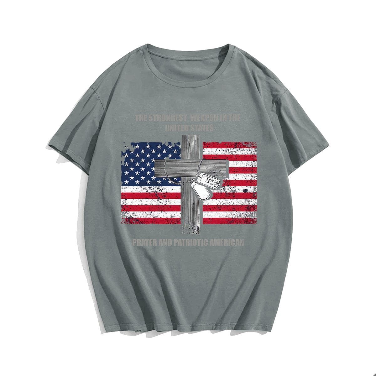 The Strongest Weapon In United States Prayer And American Patriotic Men's T-Shirts