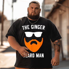 Beard Man Funny T-Shirt, Oversized T-Shirt for Big and Tall