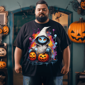 Halloween 3# T-Shirt, Plus Size Oversize T-shirt for Big & Tall Man