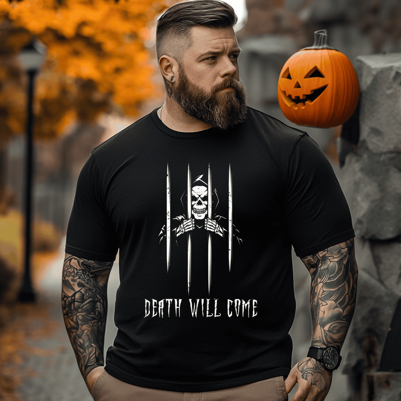 Death Will Come T-Shirt, Plus Size Oversize T-shirt for Big & Tall Man