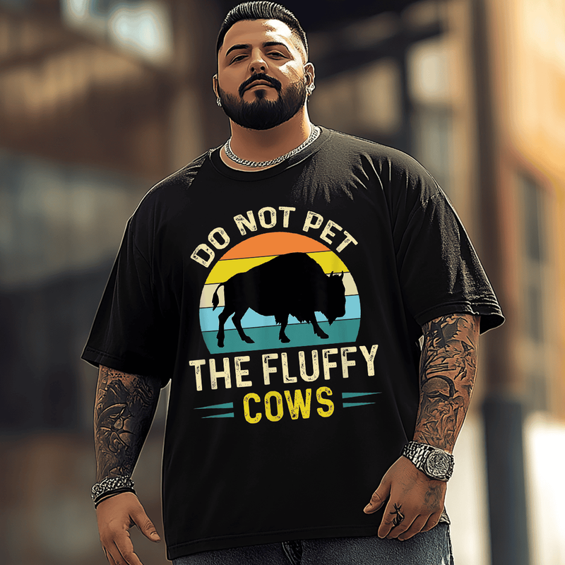 Funny Bison T-Shirt, Plus Size T-shirt for Big & Tall Man