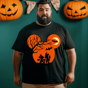 Happy Halloween T-Shirt, Plus Size Oversize T-shirt for Big & Tall Man