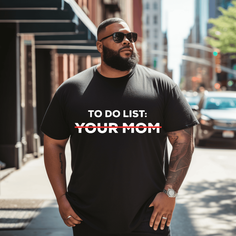 Fun To Do List T-Shirt, Plus Size T-shirt for Men