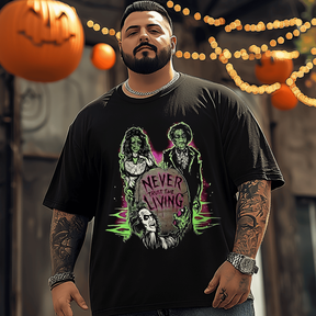 Death Tomb Halloween Men T-Shirt, Plus Size Oversize T-shirt for Big & Tall Man