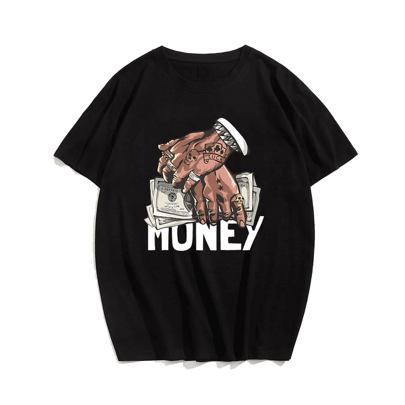Keep The Money Men T Shirt, Oversize T-shirt for Big & Tall 1XL-9XL