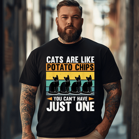 Cats Are Like Potato T-Shirt, Plus Size T-shirt for Big & Tall Man