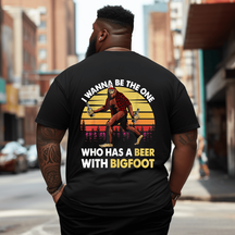 Bigfoot Men 2# Plus Size T-Shirt for Big & Tall