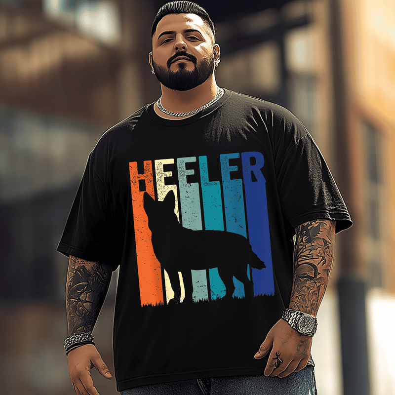 Pet Heeler T-Shirt, Plus Size T-shirt for Big & Tall Man