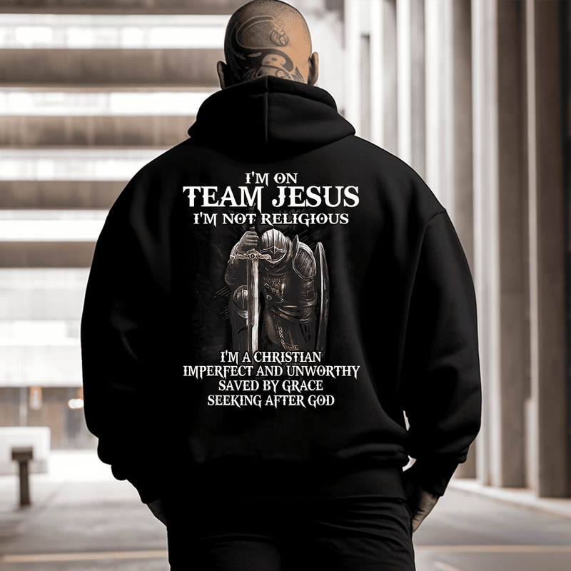 I'm on Team Jesus Men's Plus Size Hoodie