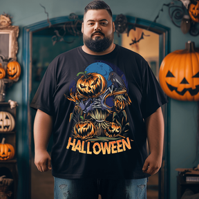 Horror Halloween T-Shirt, Plus Size Oversize T-shirt for Big & Tall Man