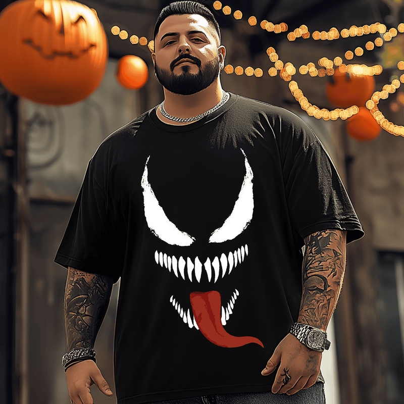 Poison Halloween T-Shirt, Plus Size Oversize T-shirt for Big & Tall Man